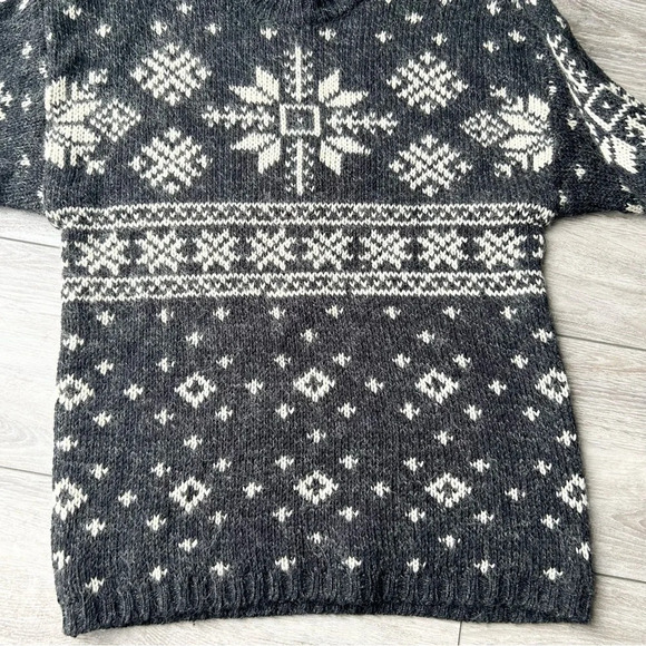 Vintage Christopher Rand Wool Blend Heavy Weight  Snowflake Sweater - Picture 10 of 14